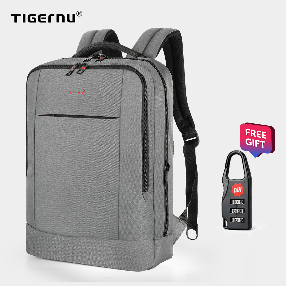 Tigernu Brand Anti-theft Laptop Backpack 15.6"Note book Backpack USB Charging Multifunctional Travel Backpacks Waterproof Backpack School Bag for Men - intl