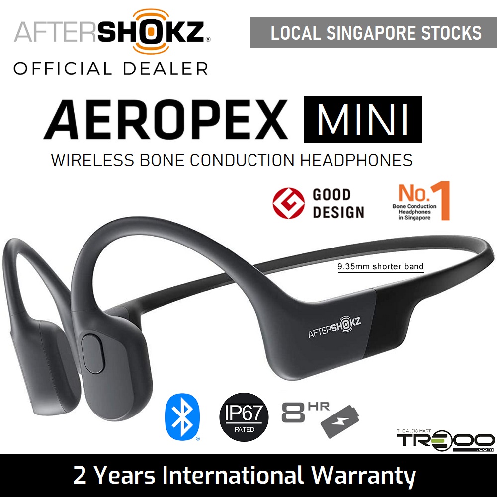 SHOKZ OpenRun Mini Wireless Bluetooth Bone Conduction Sports Headphone with Built-In Microphone