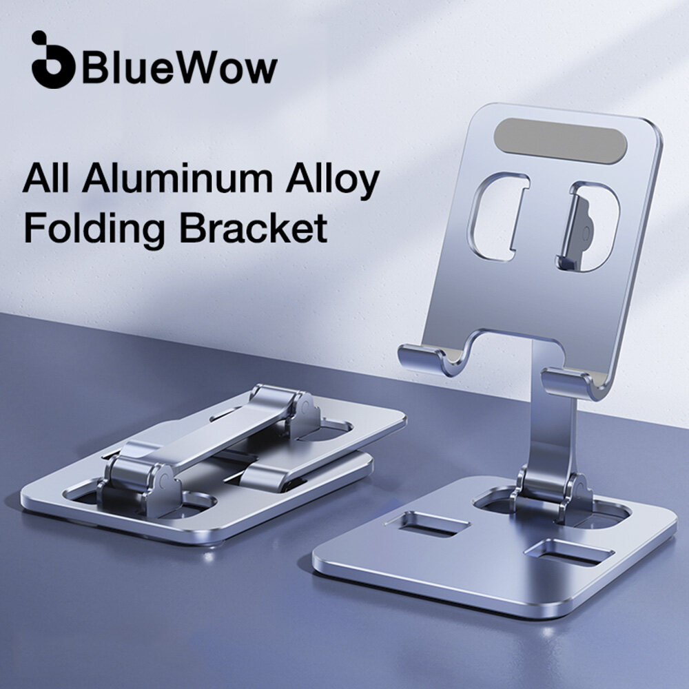 BlueWow YY-240 Foldable and Rotatable Metal Aluminum Alloy Phone Holder Tablet Stand Mount Support Display Bracket Portable Charging Holder