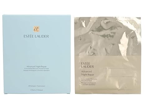Estee Lauder Advanced Night Repair Concentrated Recovery Power Foil Mask, 4 Count, clear